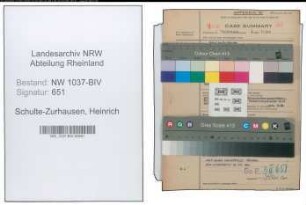 Entnazifizierung Heinrich Schulte-Zurhausen , geb. 11.12.1902 (Verwaltungstechniker)