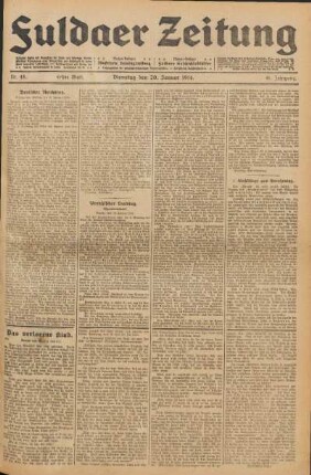 Ausgabe vom Dienstag, den 20. Januar 1914.