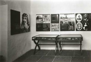 Hartenstein-Stein. Museum Burg Stein. Ausstellung zu Leben und Werk des Dichters Paul Flemming. Raumaufnahme