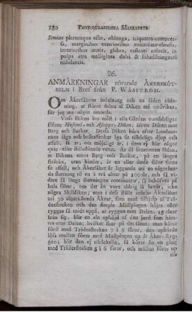 Anmärkningar rörande Åkerskötseln i Bref från