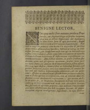 Benigne Lector