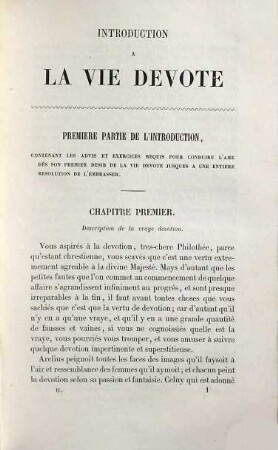 Oeuvres complètes de Saint François de Sales, évêque et prince de Genève : publiées d'après les manuscrits et les éditions les plus correctes avec un grand nombre de pièces inédites, 1