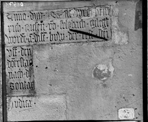 Knielingen Evangelische Knielinger Kirche Bauinschrift (1480)