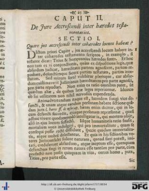 Caput II. De Jure Accrescendi inter haeredes testamentarios.