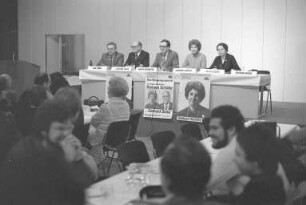 Bürgerforum "Bürgergespräch" der CDU Karlsruhe zur Landtagswahl am 16. März 1980 im kleinen Saal der Stadthalle