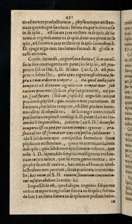 432-442, Confir. secundo, cognoscere futura (sive ...