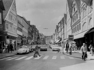 Lange Straße. Detmold. Blick vom Marktplatz zum Hornschen Tor