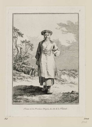 Femme de la Province Dingrie, du côté de la Finlande, Blatt 6 der Folge "Divers ajustements et usages de Rußie"