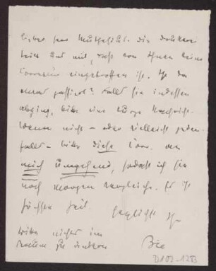 Schreiben an Hermann Muthesius (Brief)