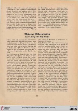 Moderne Silberarbeiten
