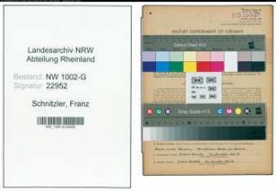 Entnazifizierung Franz Schnitzler, geb. 05.05.1897 (Schornsteinfeger)