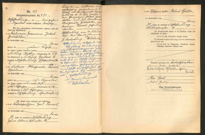 Standesamtsbuch der Stadt Aschaffenburg: Eheschließungen 252/1930 - 130/1931