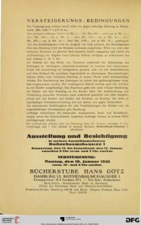 Versteigerungs-Bedinungen