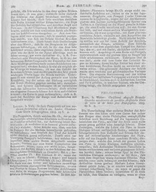 Choulant, L.: De locis Pompejanis ad rem medicam facientibus, cum tabula lithographica. Leipzig: Voss 1823