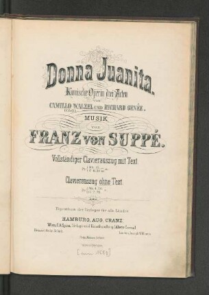 Donna Juanita : komische Oper in 3 Acten
