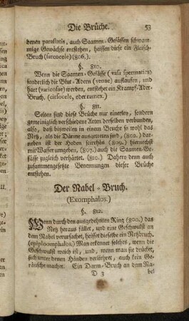 Der Nabel-Bruch. (Exomphalos.) §. 812. - Der Leisten-Bruch. - §. 856.