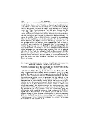 Voruntersuchung über die Auswahl der Unterrichtsstoffe