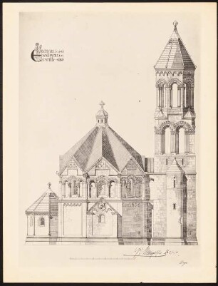 Wallfahrtskapelle: Ansicht (aus: Drucke von Seminararbeiten der Königlich Technischen Hochschule Berlin, Bd. I)
