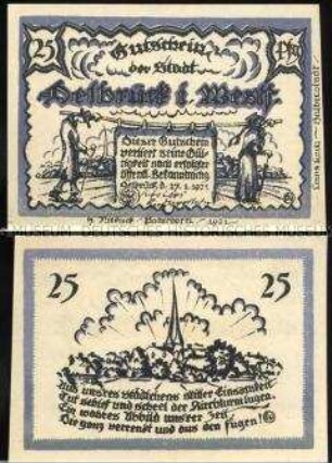 Delbrück, Notgeldserie , 25 Pfennig