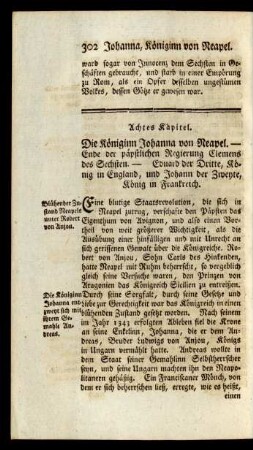 Achtes Kapitel. Die Königin Johanna von Neapel. - Ende ...