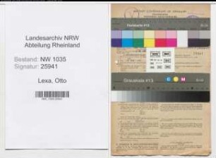 Entnazifizierung Otto Lexa , geb. 27.10.1899 (Bergbeamter)