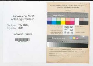 Entnazifizierung Frieda Jaenicke , geb. 01.10.1913 ()
