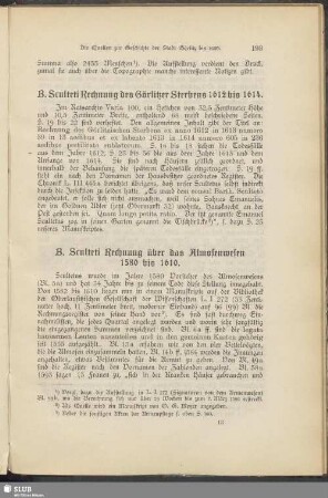 B. Sculteti Rechnung des Görlitzer Sterbens 1612 bis 1614