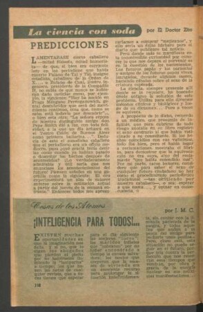 Predicciones : La ciencia con soda