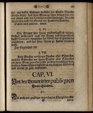 Cap. VI. Von den Brauern in den publiquen Brau- Häusern.
