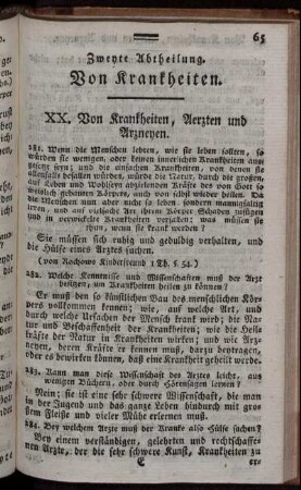 Zweyte Abtheilung. Von den Krankheiten.