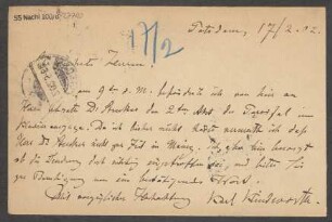 Brief an B. Schott's Söhne : 17.02.1902