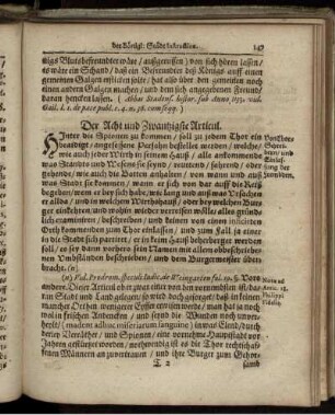 Der Acht und Zwantzigste Articul
