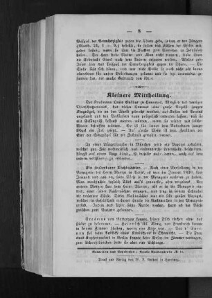 Kleinere Mittheilung.