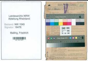 Entnazifizierung Friedrich Malling , geb. 28.07.1900 (Rechtsbeistand)