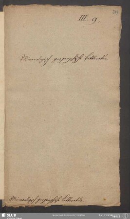 Mineralogisch geographische Litteratur