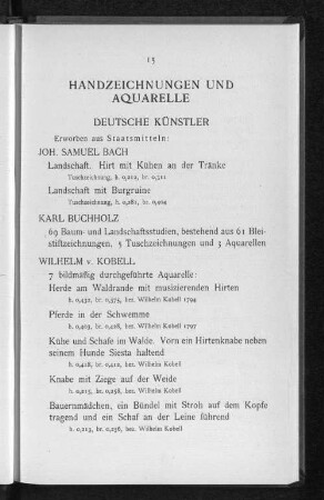 Handzeichnungen und Aquarelle