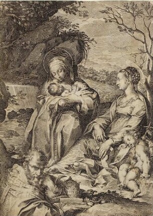 Madonna von Heiligen umgeben