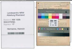 Entnazifizierung Heinrich Hermanns , geb. 22.05.1880 (Zigarrenhersteller)