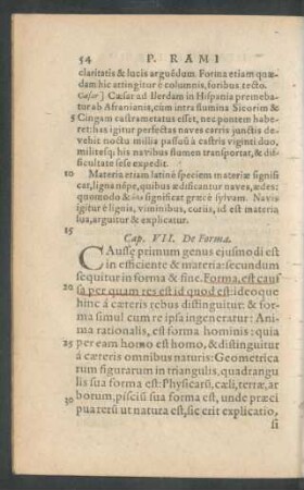 Cap. VII. De Forma.