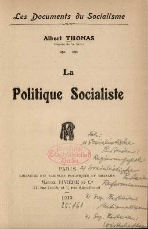 La politique socialiste
