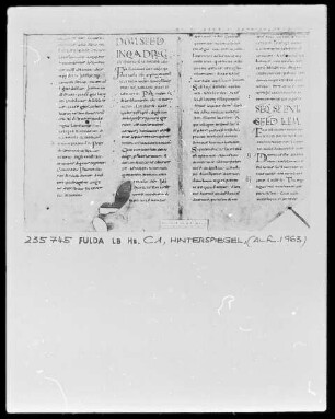 Flavius Josephus, Antiquitates Judaeorum Buch 1-13 — Buchspiegel (hinterer)