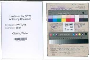 Entnazifizierung Walter Olesch , geb. 09.05.1900 (Arbeiter)