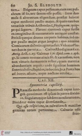 Cap. XII.: Symmetria capillitij