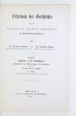 Teil 1: Geschichte des Altertums für Quarta