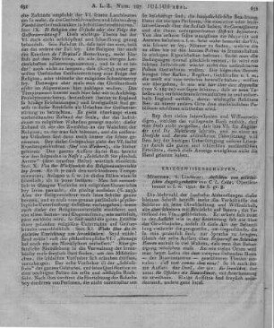 Cella, C. L.: Ansichten von militärischen Angelegenheiten. München: Lindauer 1821