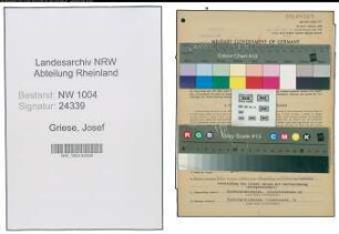 Entnazifizierung Josef Griese , geb. 08.04.1912 (Baecker)