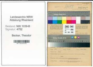 Entnazifizierung Theodor Becker , geb. 20.06.1903 (Drogist)