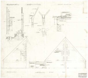 Gulbransson, Olaf Andreas; Ulm - Wiblingen; Versöhnungskirche - Ansichten; Schnitte; Details