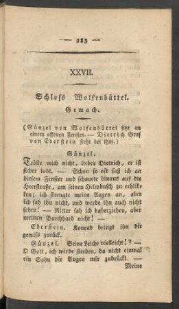 XXVII. Schloss Wolfenbüttel. Gemach