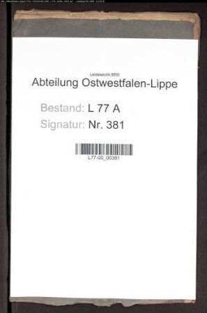 Jurisdiktionsstreitigkeiten zwischen dem Stadtgericht Salzuflen und dem Amt Schötmar